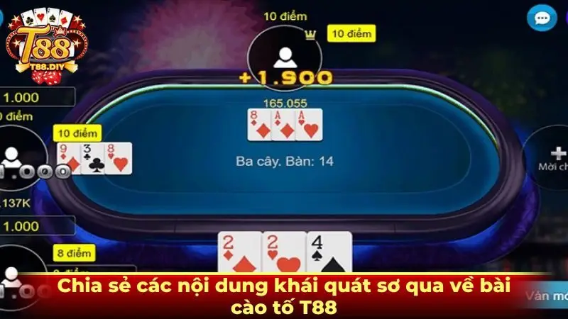 Chia sẻ các nội dung khái quát sơ qua về bài cào tố T88